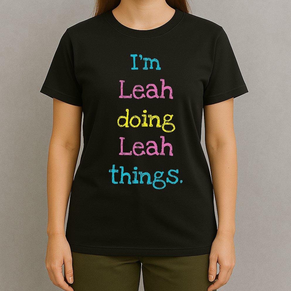 Leah Cute Personalized Text Kid's Gift Top For Girls T-Shirt
