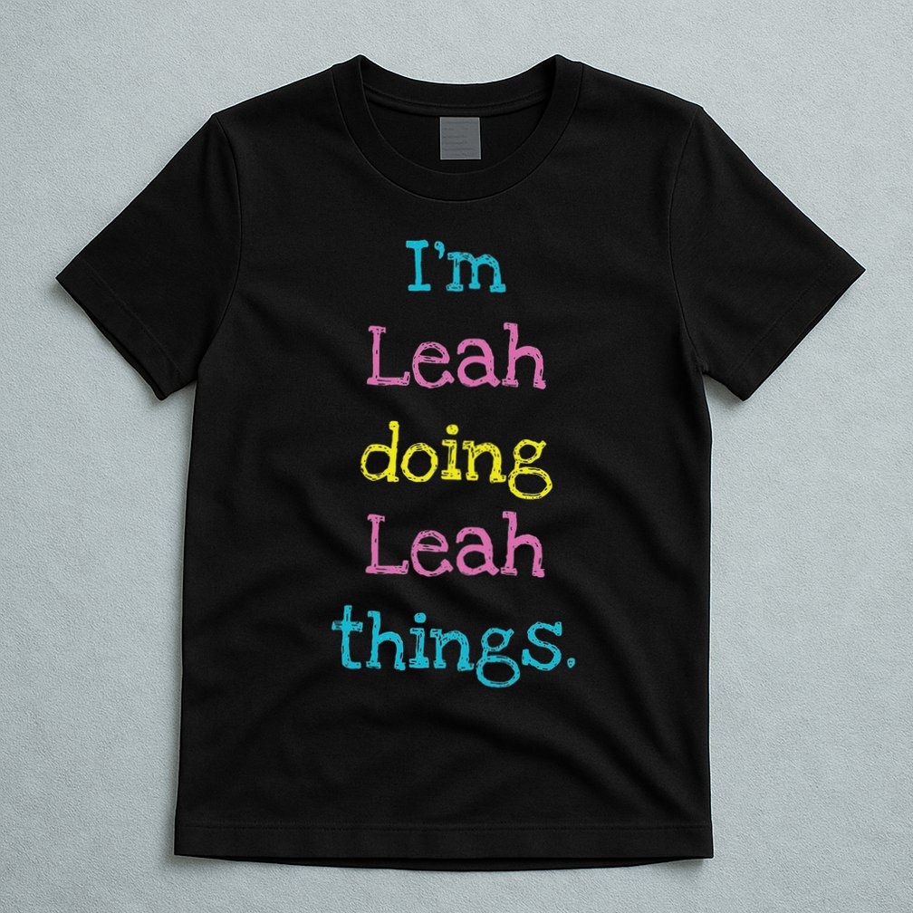 Leah Cute Personalized Text Kid's Gift Top For Girls T-Shirt