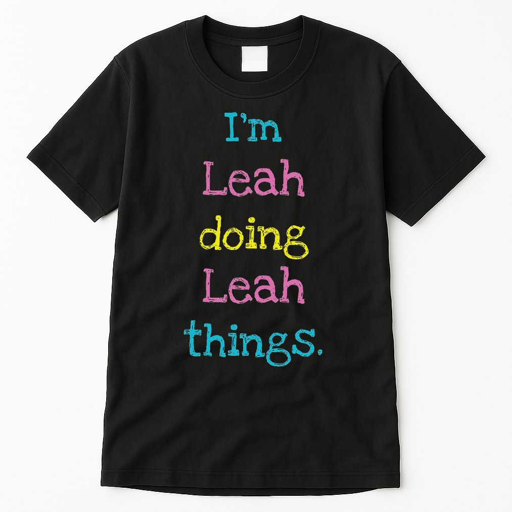Leah Cute Personalized Text Kid's Gift Top For Girls Tall T-Shirt