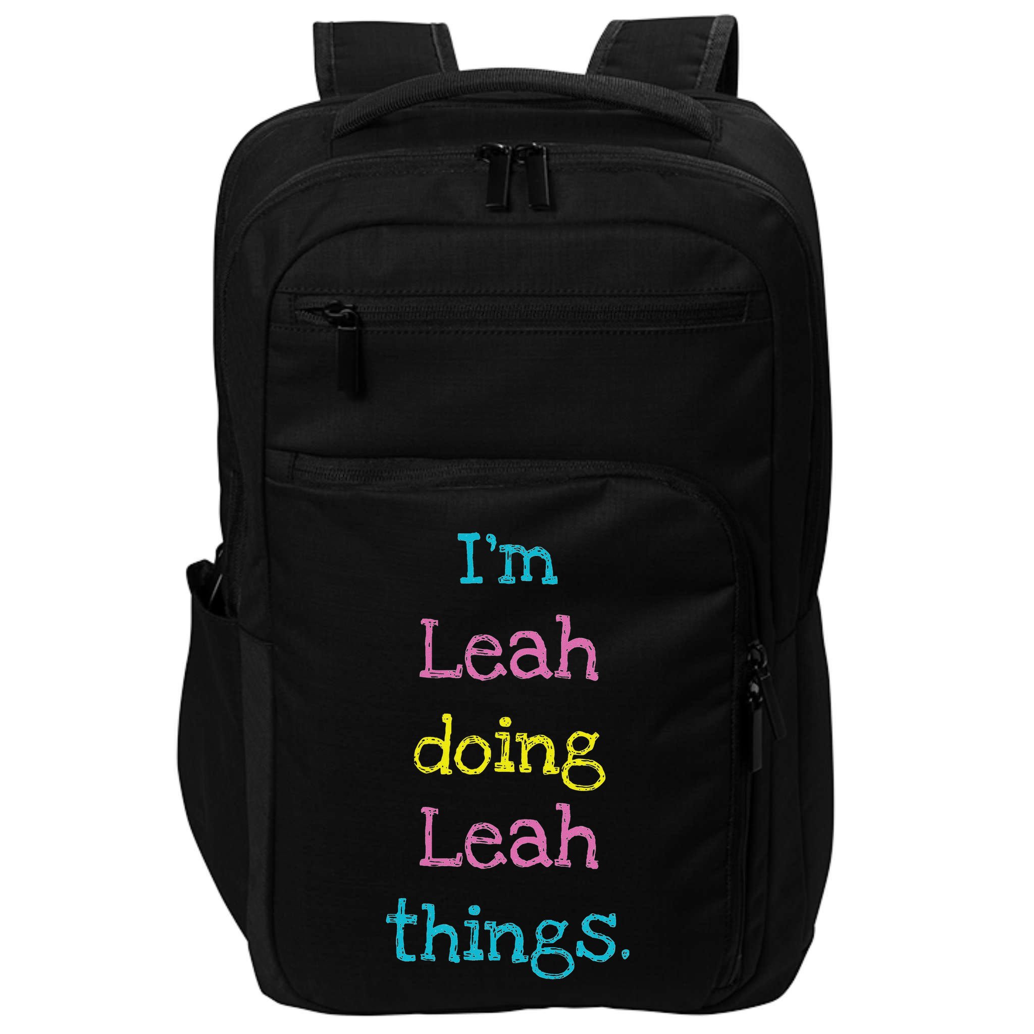 Leah Cute Personalized Text Kid's Gift Top For Girls Impact Tech Backpack