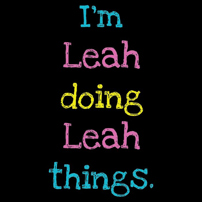 Leah Cute Personalized Text Kid's Gift Top For Girls Drawstring Bag