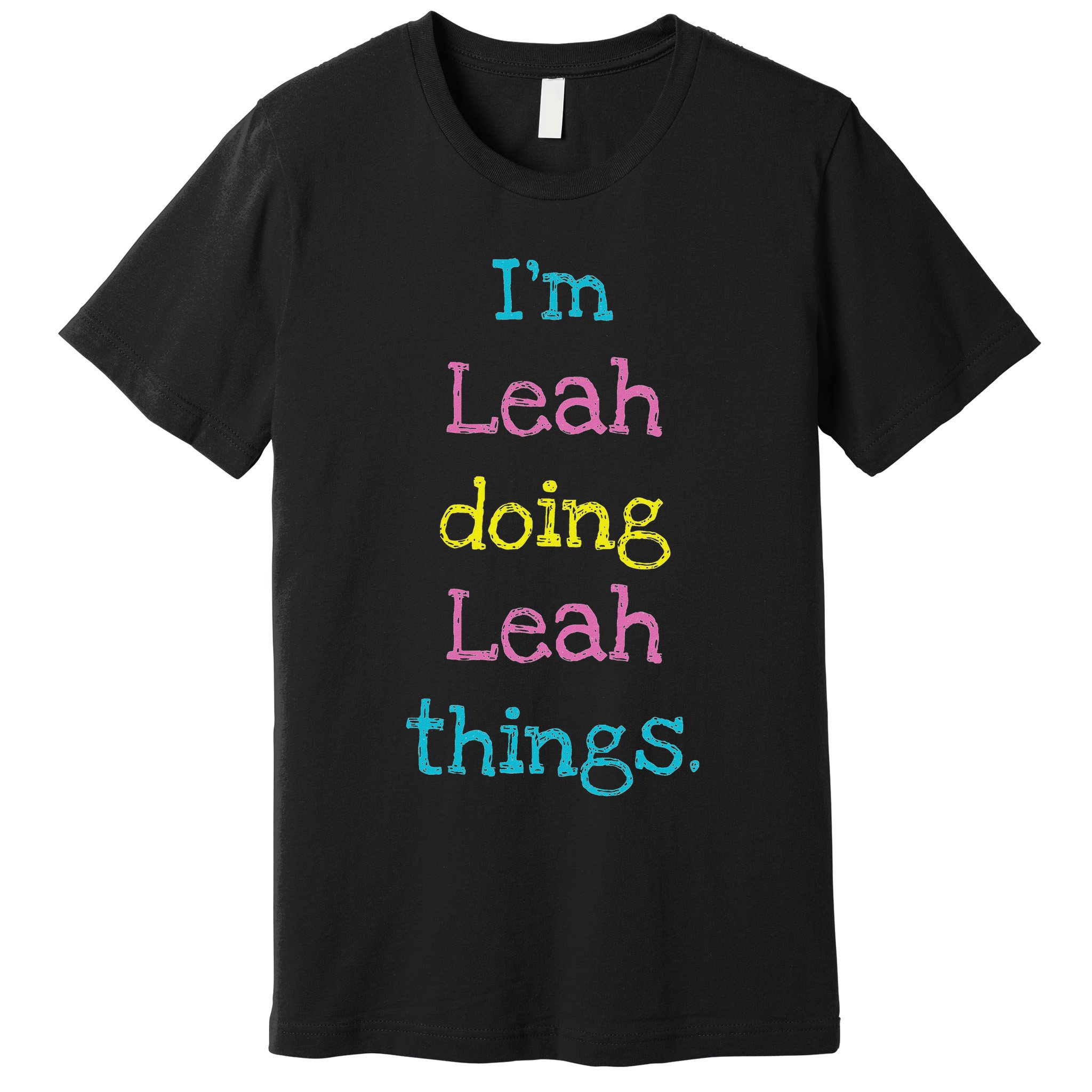 Leah Cute Personalized Text Kid's Gift Top For Girls Premium T-Shirt