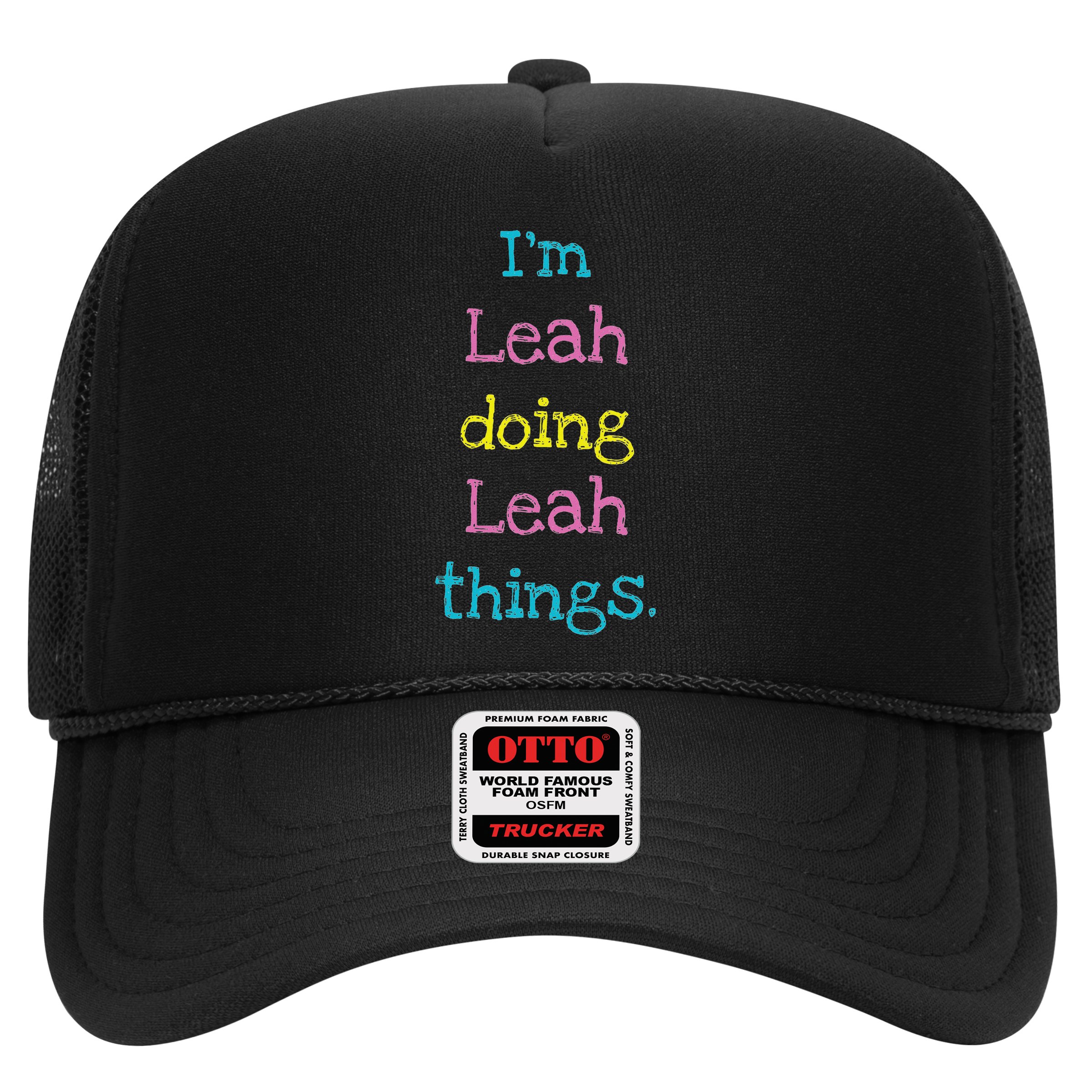 Leah Cute Personalized Text Kid's Gift Top For Girls Hat