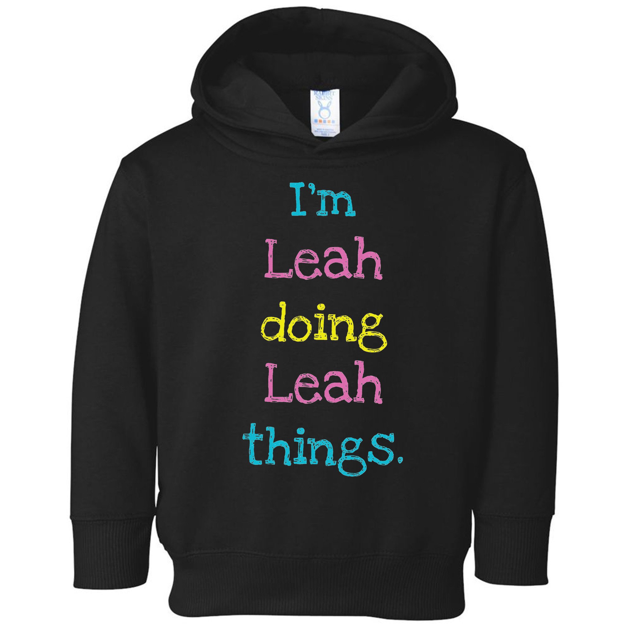 Leah Cute Personalized Text Kid's Gift Top For Girls Toddler Hoodie