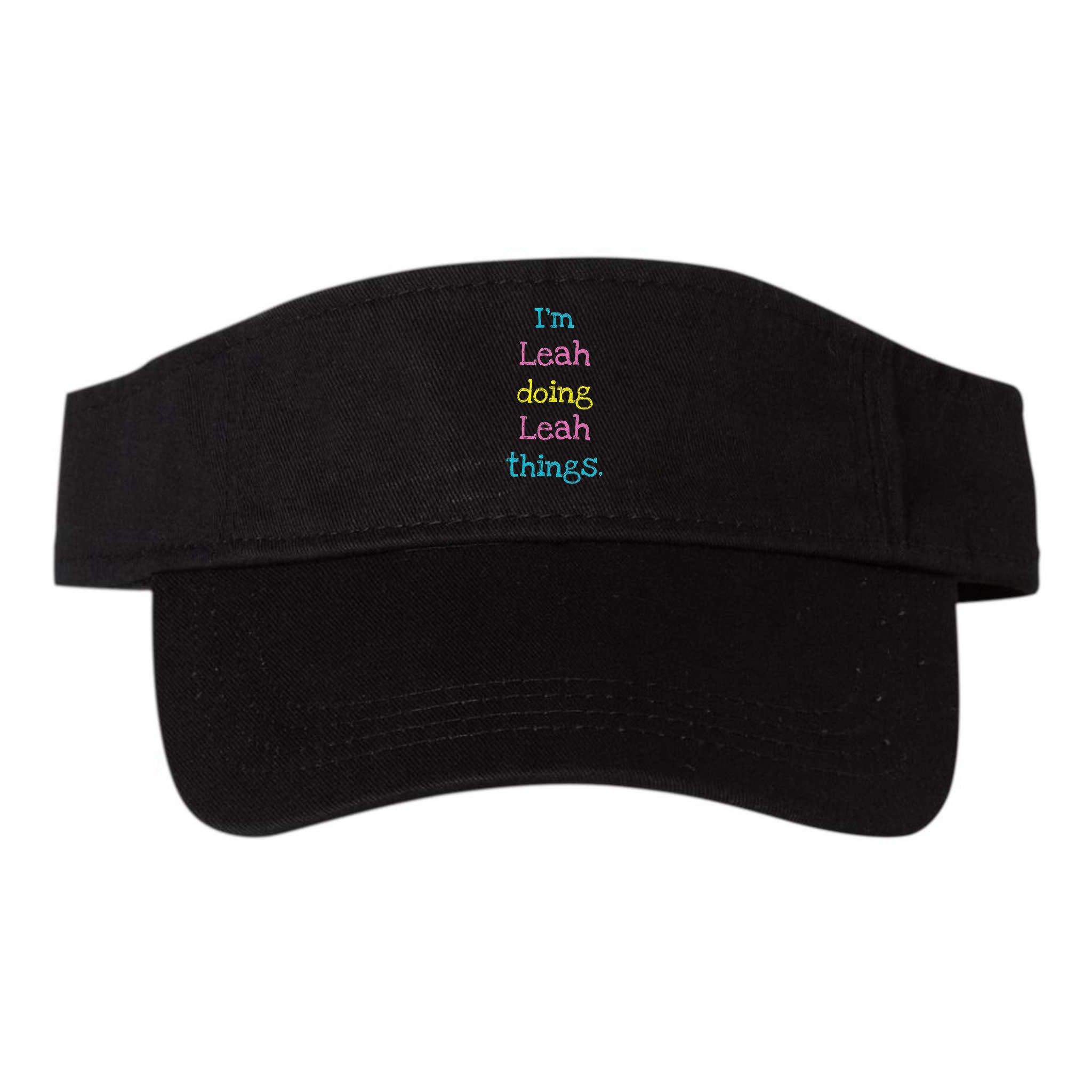 Leah Cute Personalized Text Kid's Gift Top For Girls Visor