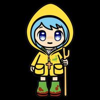 Luce Catholic Pilgrim Anime Mascot Of The 2025 Jubilee Doggie Tank