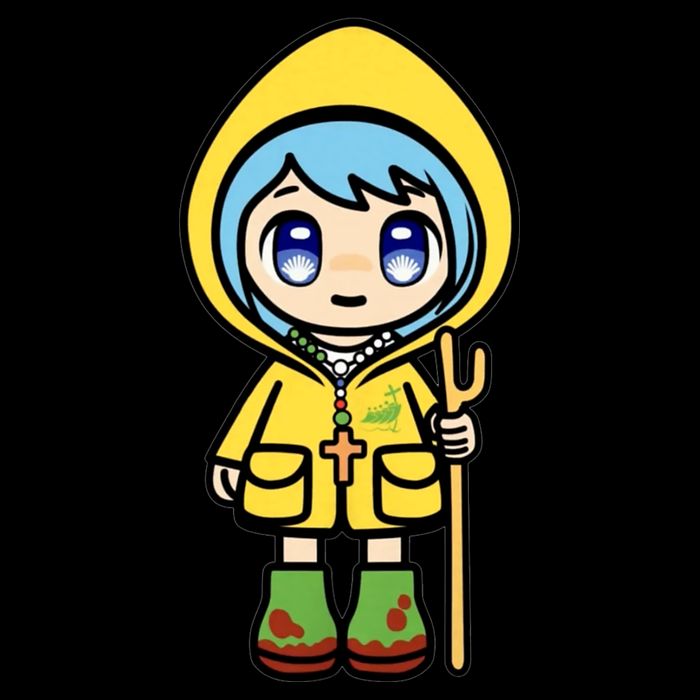Luce Catholic Pilgrim Anime Mascot Of The 2025 Jubilee Doggie Tank