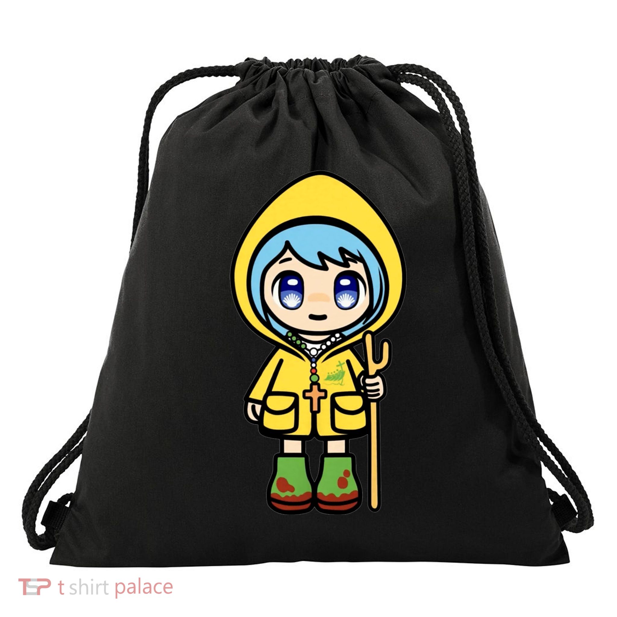 Luce Catholic Pilgrim Anime Mascot Of The 2025 Jubilee Drawstring Bag