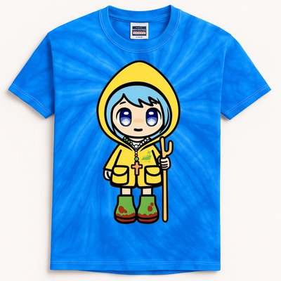 Luce Catholic Pilgrim Anime Mascot Of The 2025 Jubilee Kids Tie-Dye T-Shirt