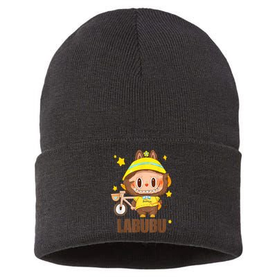 Labubu Classic Pose Labubu Lover Gift Sustainable Knit Beanie