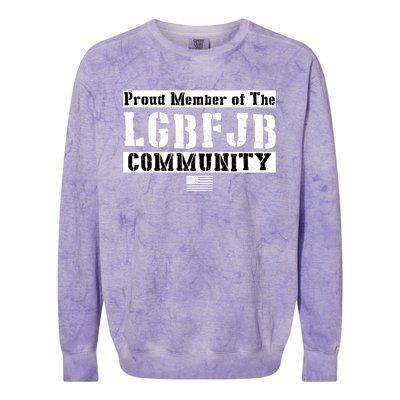 LGBFJB Community Proud Member USA Army Flag Colorblast Crewneck Sweatshirt