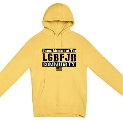 LGBFJB Community Proud Member USA Army Flag Premium Pullover Hoodie