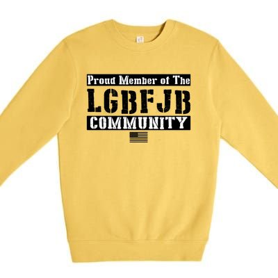 LGBFJB Community Proud Member USA Army Flag Premium Crewneck Sweatshirt