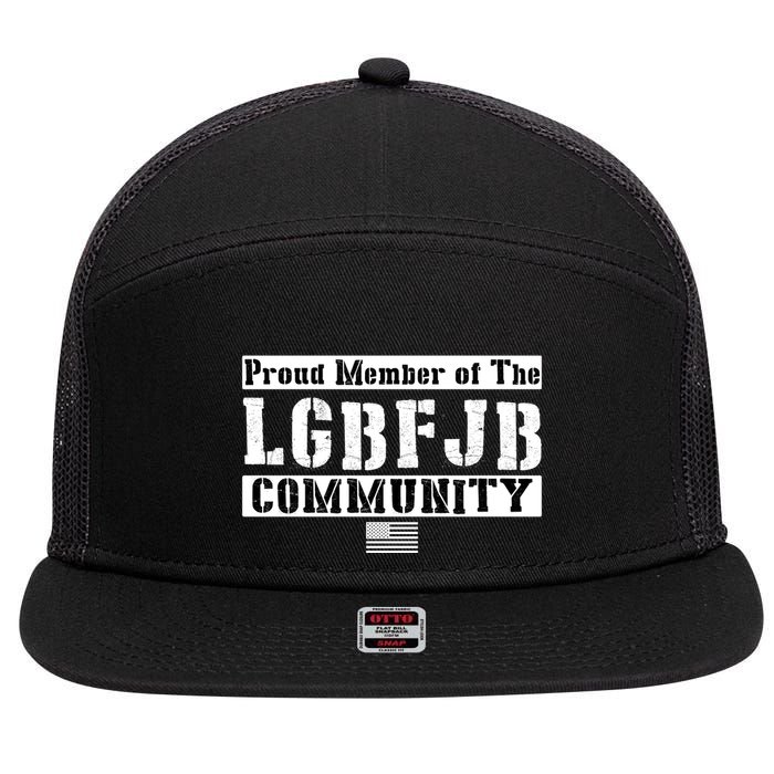 LGBFJB Community Proud Member USA Army Flag 7 Panel Mesh Trucker Snapback Hat