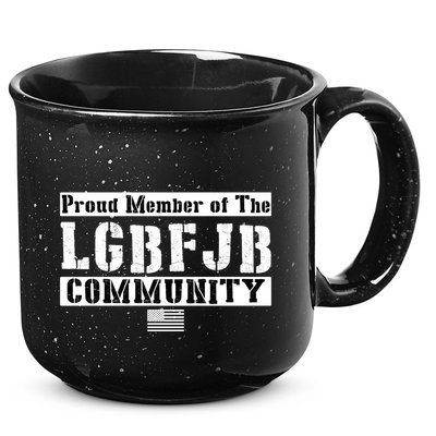 LGBFJB Community Proud Member USA Army Flag 15oz Campfire Ceramic Mug