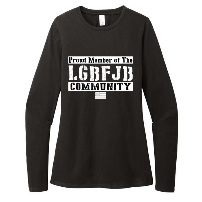 LGBFJB Community Proud Member USA Army Flag Womens CVC Long Sleeve Shirt