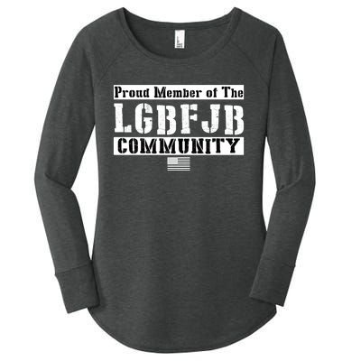 LGBFJB Community Proud Member USA Army Flag Women's Perfect Tri Tunic Long Sleeve Shirt