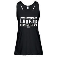 LGBFJB Community Proud Member USA Army Flag Ladies Essential Flowy Tank