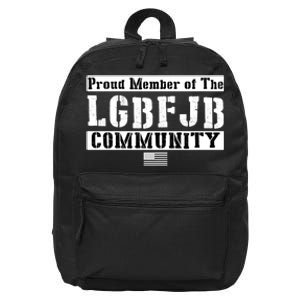 LGBFJB Community Proud Member USA Army Flag 16 in Basic Backpack