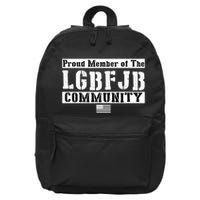 LGBFJB Community Proud Member USA Army Flag 16 in Basic Backpack