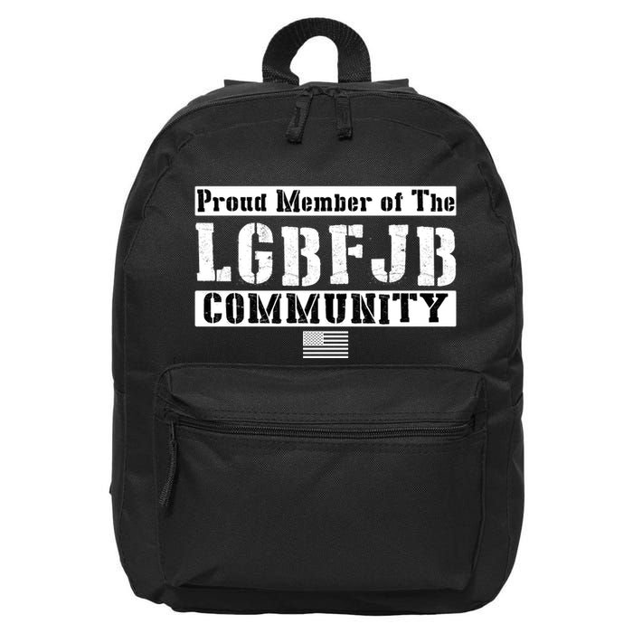 LGBFJB Community Proud Member USA Army Flag 16 in Basic Backpack