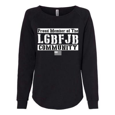 LGBFJB Community Proud Member USA Army Flag Womens California Wash Sweatshirt