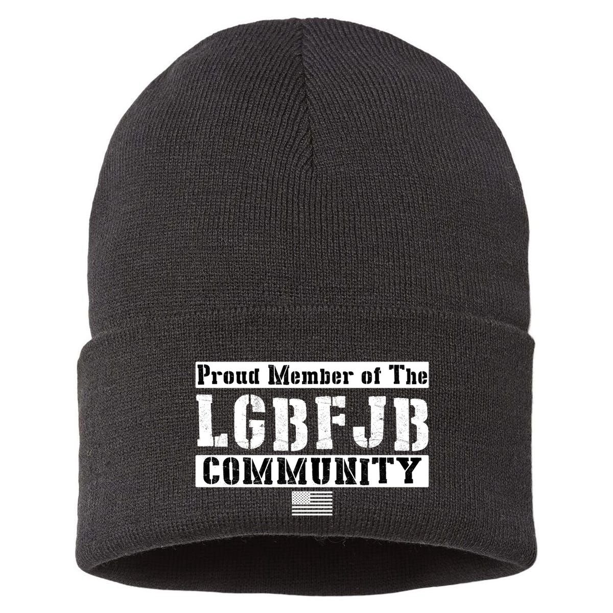 LGBFJB Community Proud Member USA Army Flag Sustainable Knit Beanie