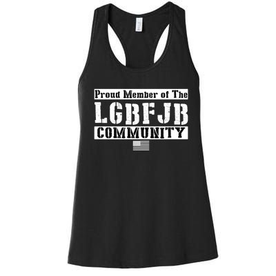 LGBFJB Community Proud Member USA Army Flag Women's Racerback Tank