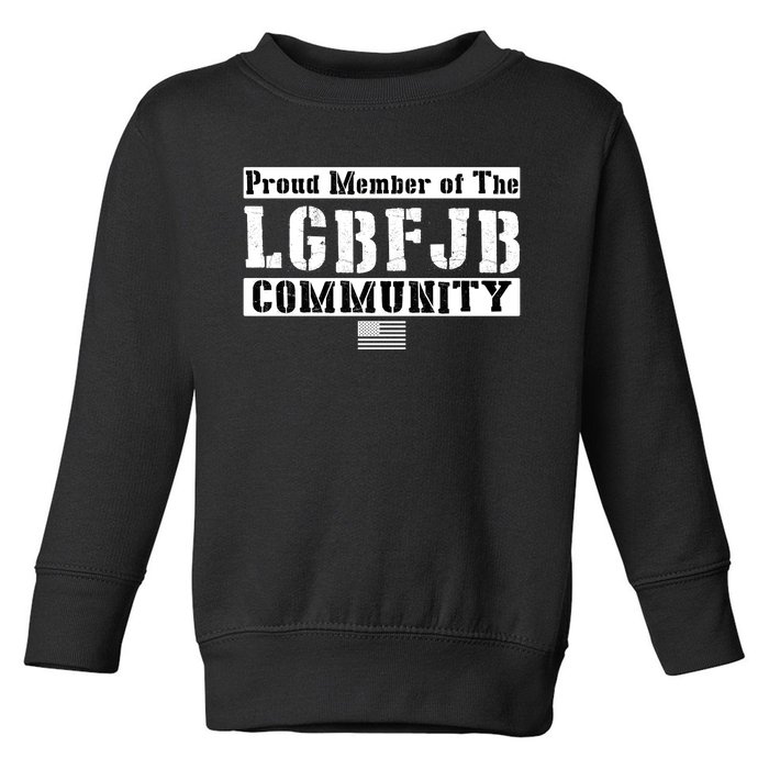 LGBFJB Community Proud Member USA Army Flag Toddler Sweatshirt