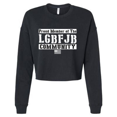 LGBFJB Community Proud Member USA Army Flag Cropped Pullover Crew