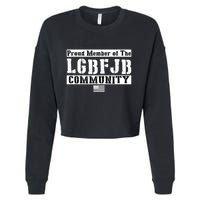 LGBFJB Community Proud Member USA Army Flag Cropped Pullover Crew