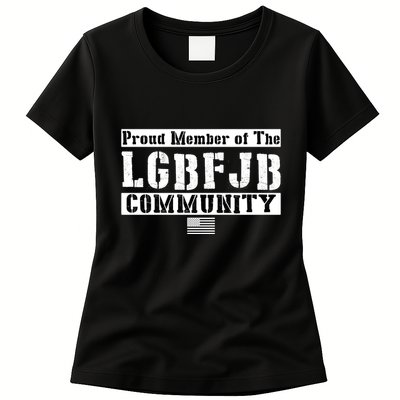 LGBFJB Community Proud Member USA Army Flag Womens T-Shirt