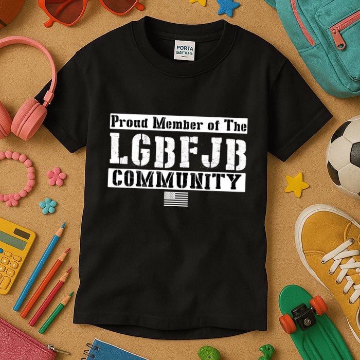 LGBFJB Community Proud Member USA Army Flag Kids T-Shirt