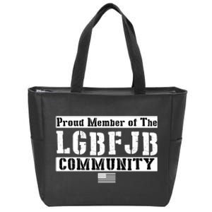 LGBFJB Community Proud Member USA Army Flag Zip Tote Bag