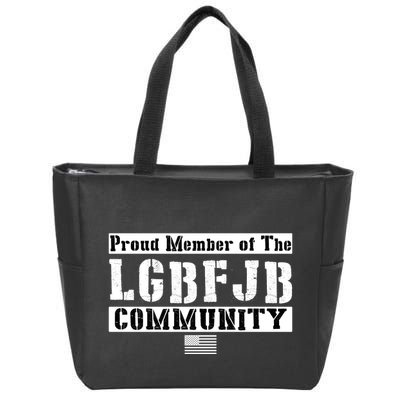 LGBFJB Community Proud Member USA Army Flag Zip Tote Bag