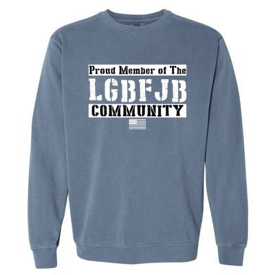 LGBFJB Community Proud Member USA Army Flag Garment-Dyed Sweatshirt