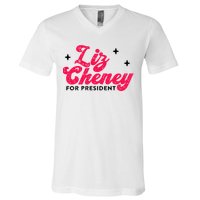 Liz Cheney President 2024 Vintage Republican Conservative Gift V-Neck T-Shirt