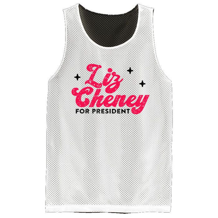 Liz Cheney President 2024 Vintage Republican Conservative Gift Mesh Reversible Basketball Jersey Tank