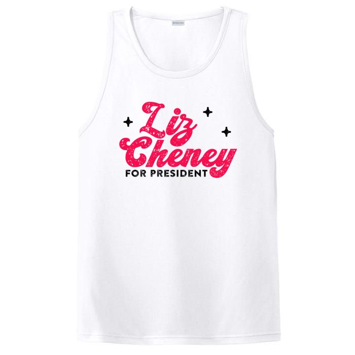 Liz Cheney President 2024 Vintage Republican Conservative Gift PosiCharge Competitor Tank