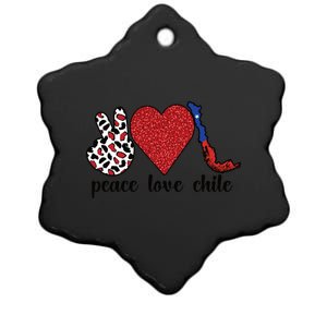 Love Chile Proud Chilean Flag Chilean Roots Cool Gift Ceramic Star Ornament