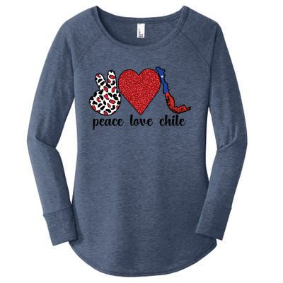 Love Chile Proud Chilean Flag Chilean Roots Cool Gift Women's Perfect Tri Tunic Long Sleeve Shirt