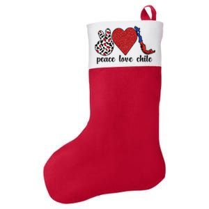 Love Chile Proud Chilean Flag Chilean Roots Cool Gift Felt Holiday Christmas Stocking