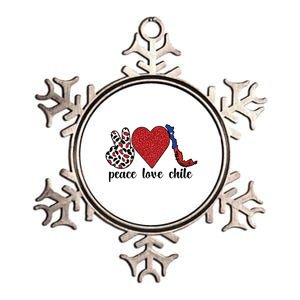 Love Chile Proud Chilean Flag Chilean Roots Cool Gift Metallic Star Ornament