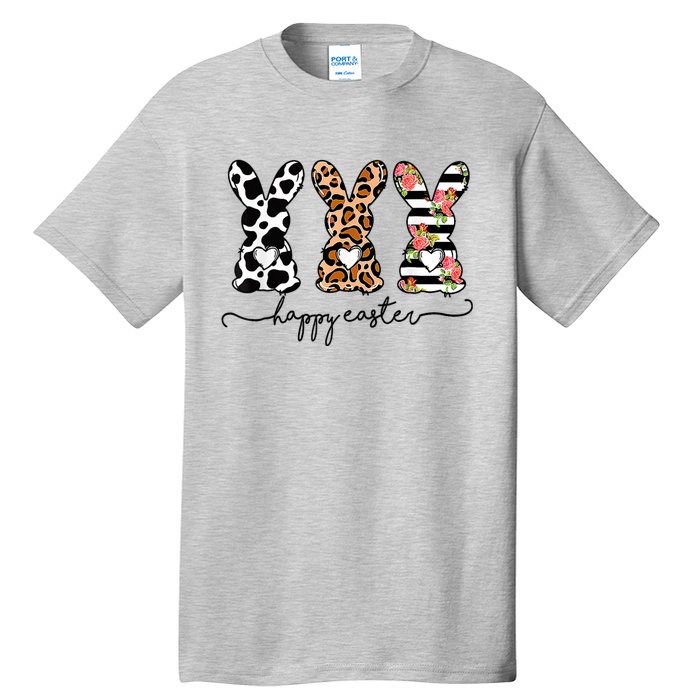 Leopard Cow Print Easter Bunnies Happy Easter Day Tall T-Shirt