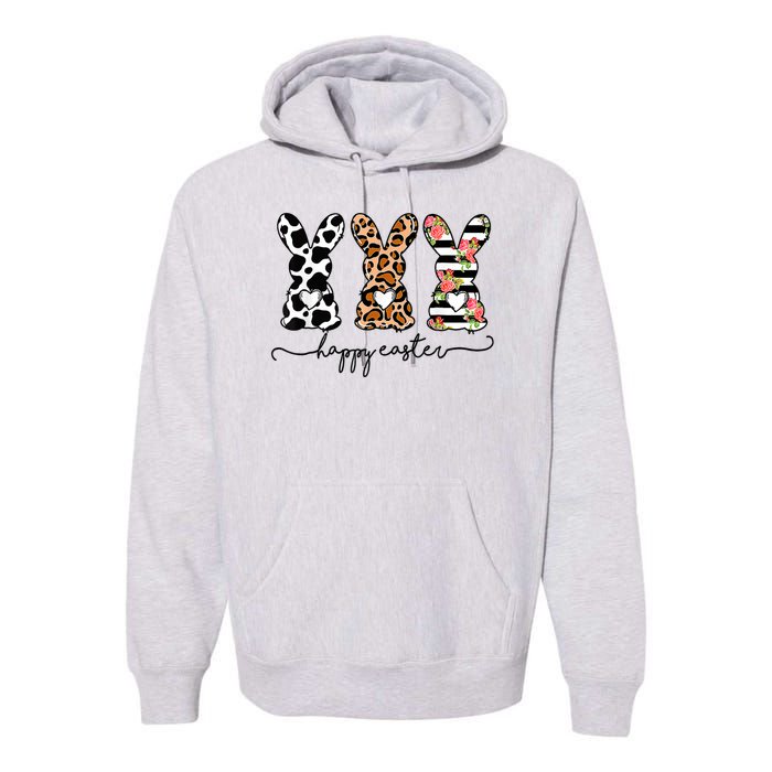 Leopard Cow Print Easter Bunnies Happy Easter Day Premium Hoodie