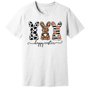 Leopard Cow Print Easter Bunnies Happy Easter Day Premium T-Shirt