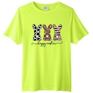 Leopard Cow Print Easter Bunnies Happy Easter Day Tall Fusion ChromaSoft Performance T-Shirt