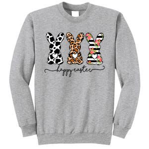 Leopard Cow Print Easter Bunnies Happy Easter Day Sweatshirt