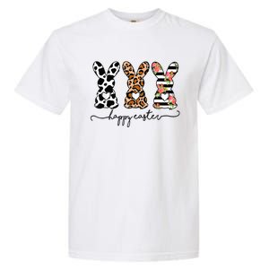 Leopard Cow Print Easter Bunnies Happy Easter Day Garment-Dyed Heavyweight T-Shirt