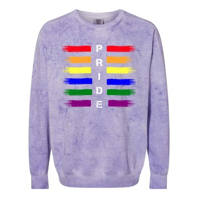 Lgbtq Colorful Paint Pride Be You Brush Inspire World Meaningful Gift Colorblast Crewneck Sweatshirt